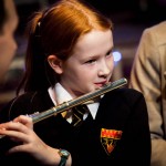 Student performing with the flute