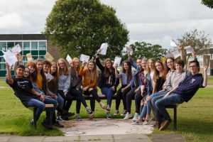 Students Celebrate with their Exam Results