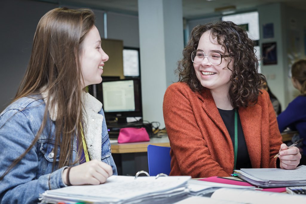 Students working in the ILC