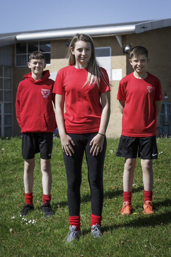 Students in PE Kit