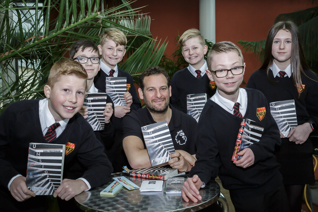 Dan Freedman with some of our Y7 students