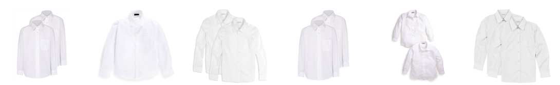 image showing various white school shirts